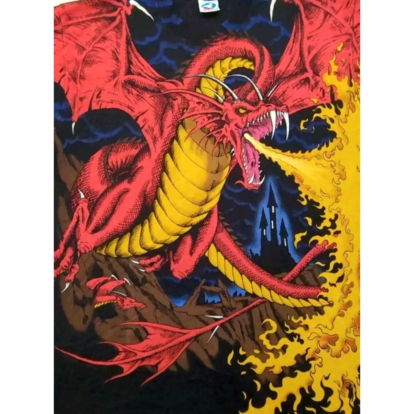 Liquid Blue VINTAGE Liquid Blue Dragon Knight Shirt 1993 USA Made Single Stitch Deadstock XL Size US XL / EU 56 / 4 - 4 Thumbnail