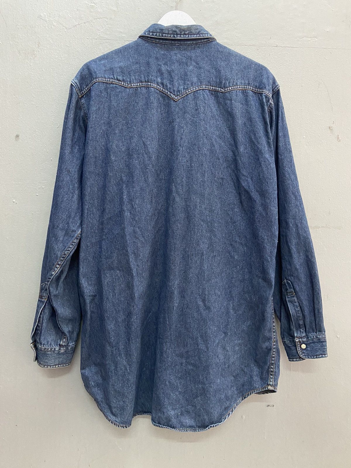Japanese Brand VINTAGE LUCKY STRIKE WESTERN DENIM SHIRT Size US L / EU 52-54 / 3 - 2 Thumbnail