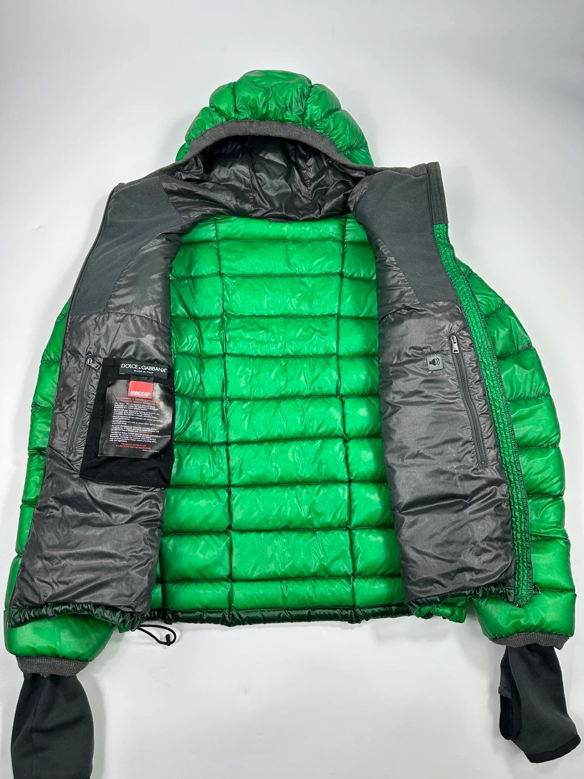 Dolce & Gabbana Dolce & Gabbana Ski Transparent Green Down Puffer Jacket Size US M / EU 48-50 / 2 - 9 Thumbnail