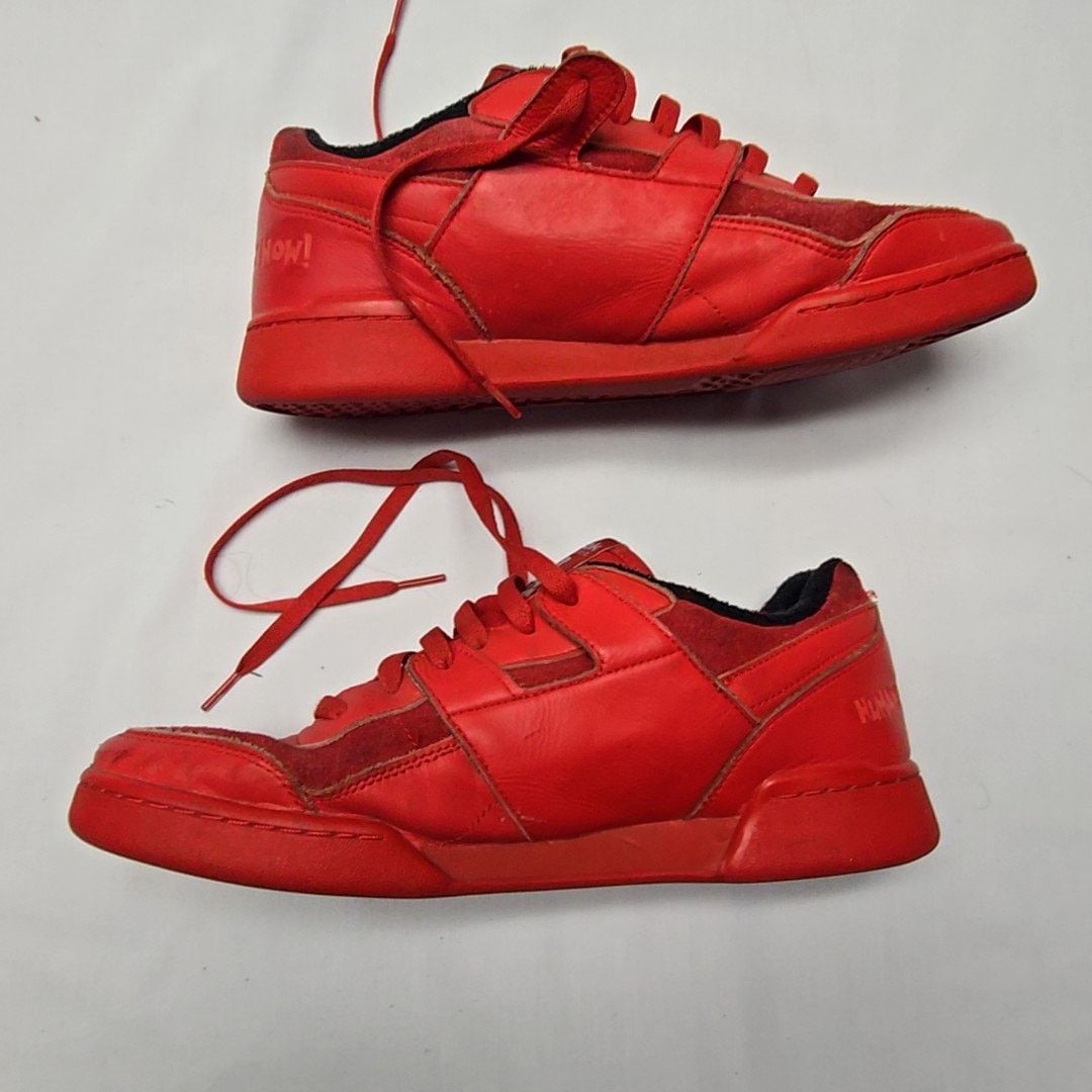 Reebok Reebok Workout Plus Vector Red Sneakers Red Leather 10.5 Size US 10.5 / EU 43-44 - 2 Thumbnail