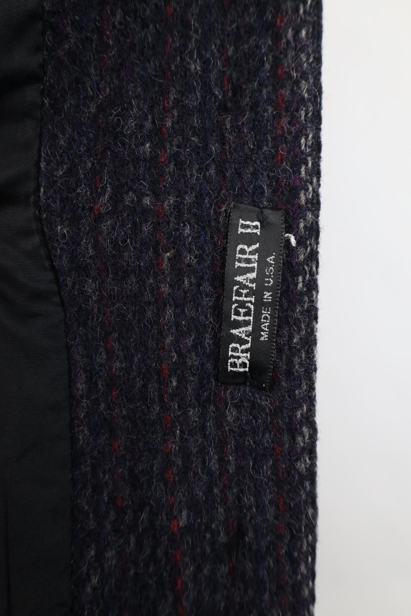 Vintage Vintage 80s 90s Streetwear Trim Wool Tweed Bomber Jacket USA Size L / US 10 / IT 46 - 12 Thumbnail
