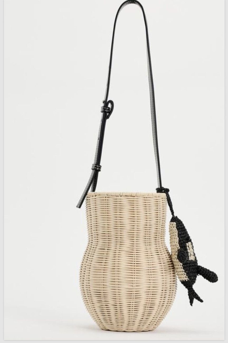 Zara Zara rattan basket bag BNWT natural Size ONE SIZE - 3 Thumbnail