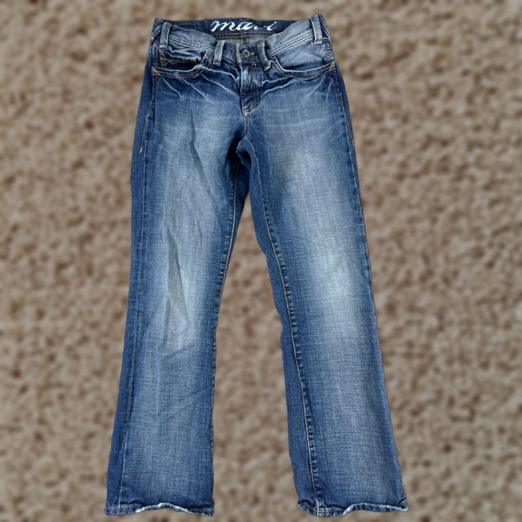 Mavi Vintage Mavi Women’s Bootcut Denim Jeans Size 24 Low Rise Embroidered Cotton Blue Size 42" / US 20 - 1 Thumbnail