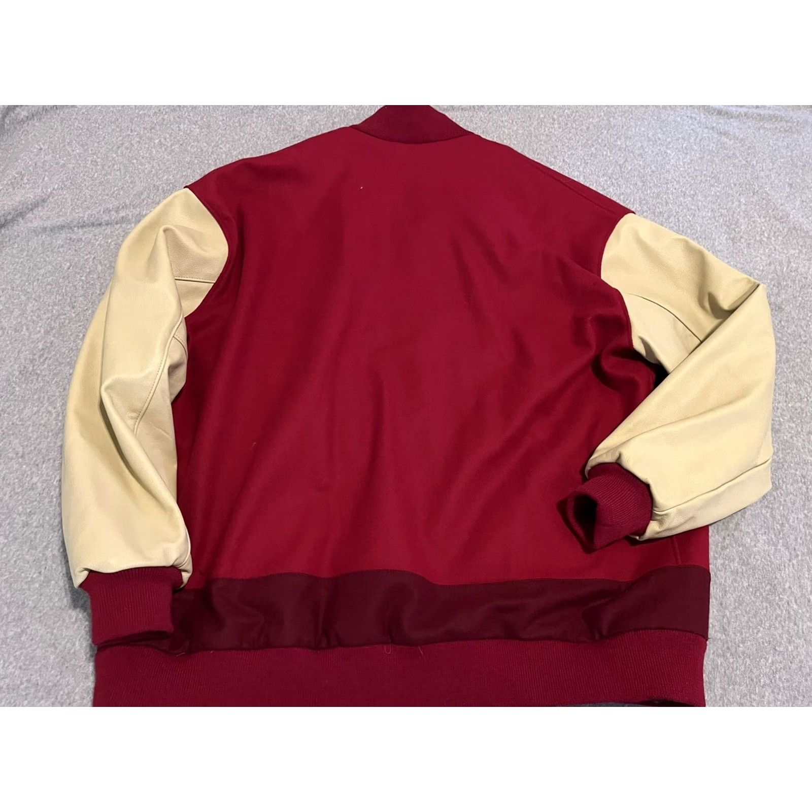 Ebbets Field Flannels VINTAGE Ebbets Field Flannels YMBA Baseball Jacket Wool Leather 3XL Red Bomber Jacket Mens Jeans? Size US XXL / EU 58 / 5 - 7 Thumbnail