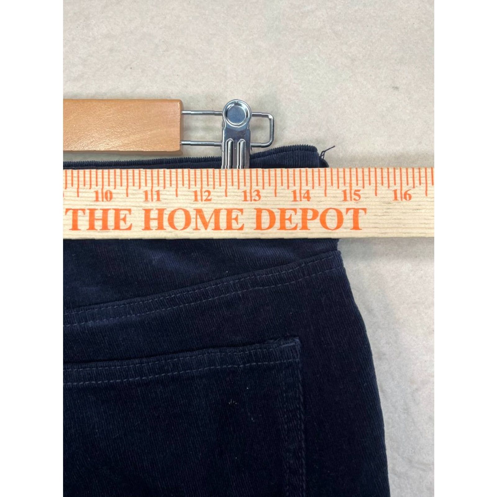 Vintage Anthropologie Pilcro The Demilune Boot Pants Women's 27 P Blue Velour Size 27" / US 4 / IT 40 - 3 Thumbnail