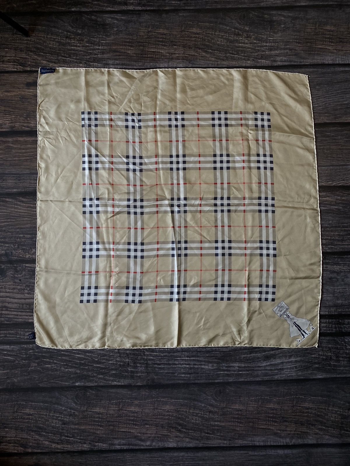 Burberry × Vintage 90’s Burberry 100% Silk Scarf Size ONE SIZE - 9 Thumbnail