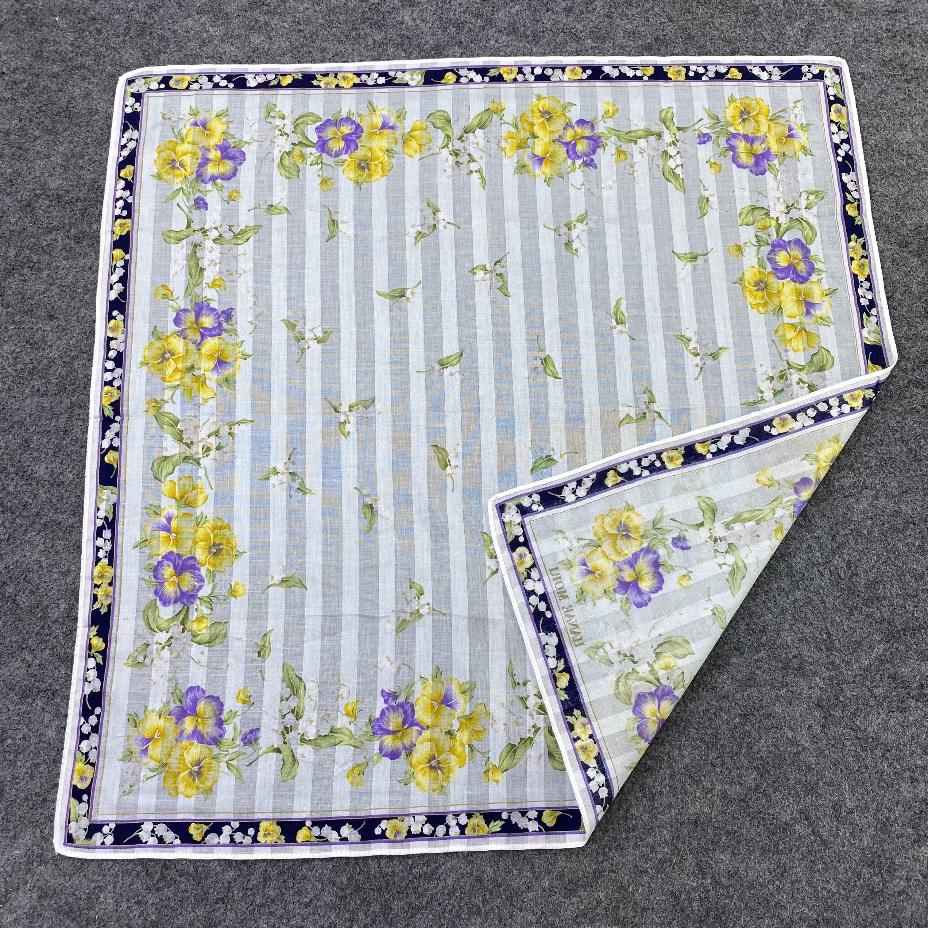 Hanae Mori Hanae Mori Handkerchief Neckerchief Bandana-B1596 Size ONE SIZE - 5 Thumbnail