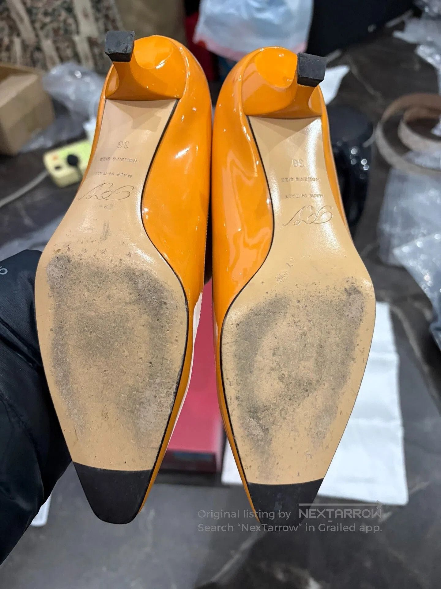 Roger Vivier Roger Vivier Mango Yellow Kitten Heel Pumps. Size US 5 / IT 35 - 6 Thumbnail