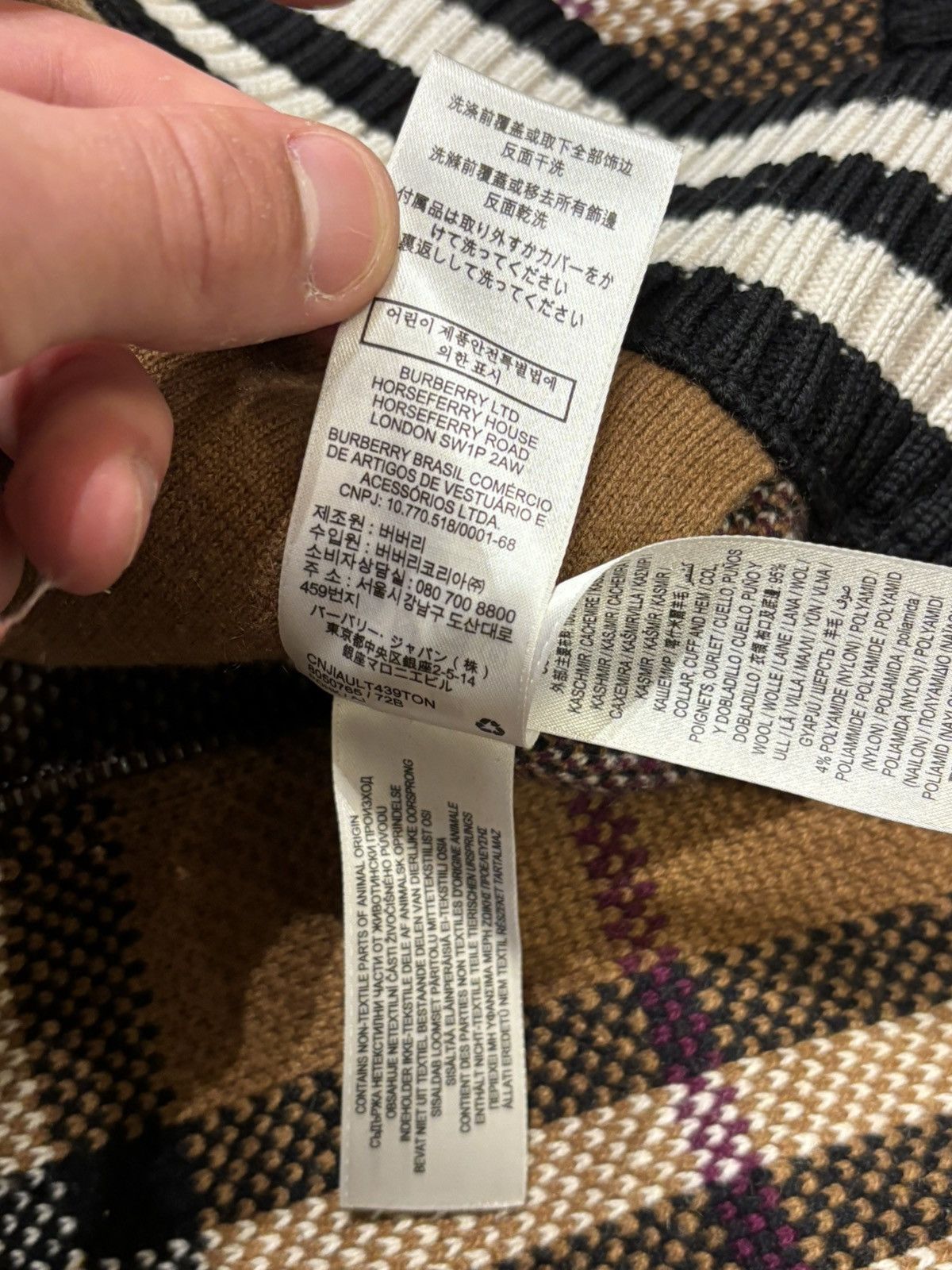 Burberry Burberry Knit Zip Up Plaid Sweater Size US S / EU 44-46 / 1 - 5 Thumbnail