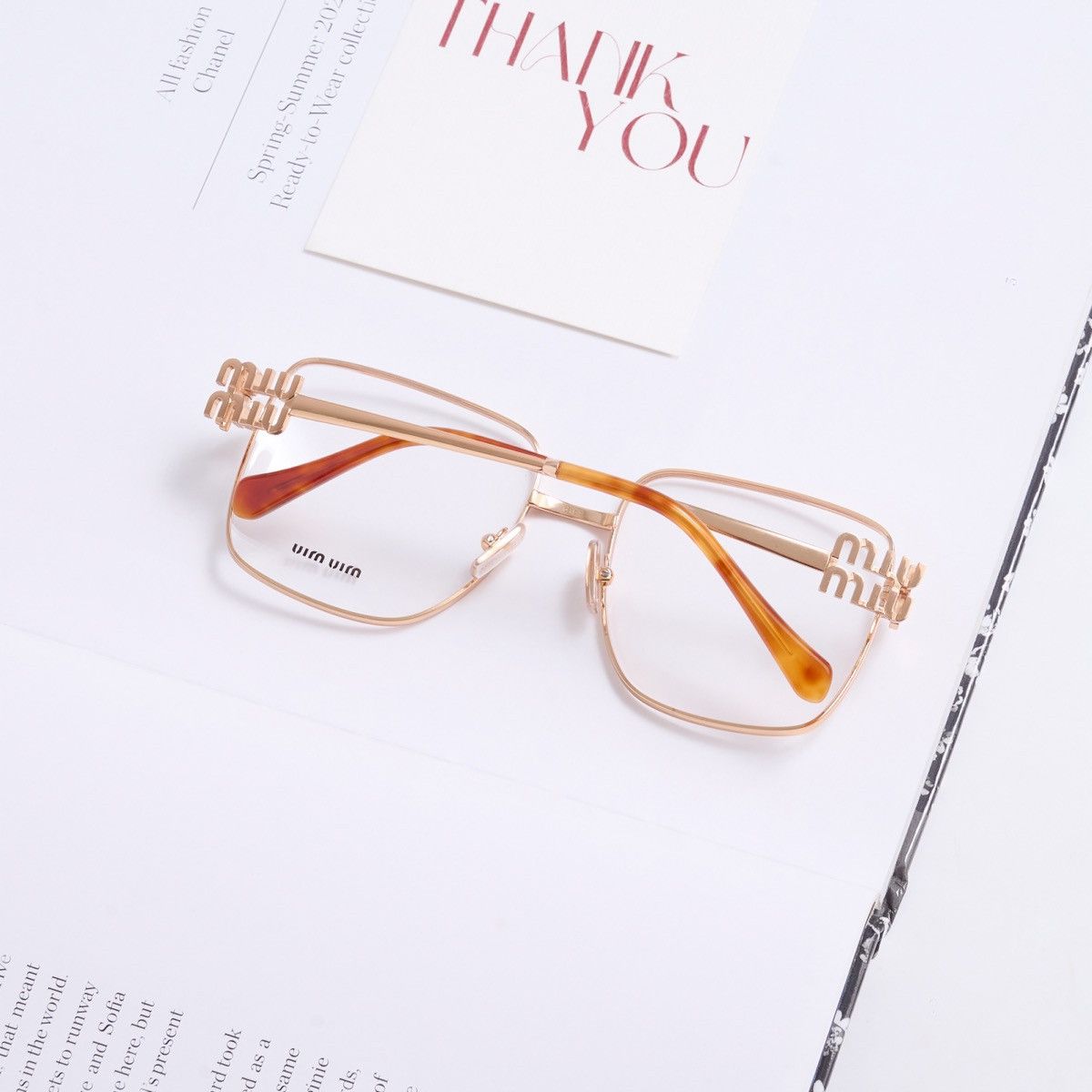 Miu Miu MIU MIU 0MU 51XV ZVF1O1 GLASSES Size ONE SIZE - 6 Thumbnail