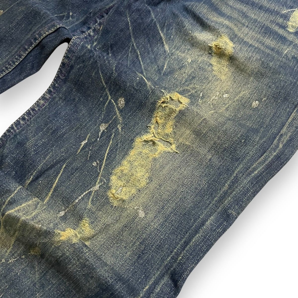 If Six Was Nine ORIGINAL VINTAGE NYLAUS PREMIUM SPLASHED DENIM (35×45) Size US 35 - 5 Thumbnail