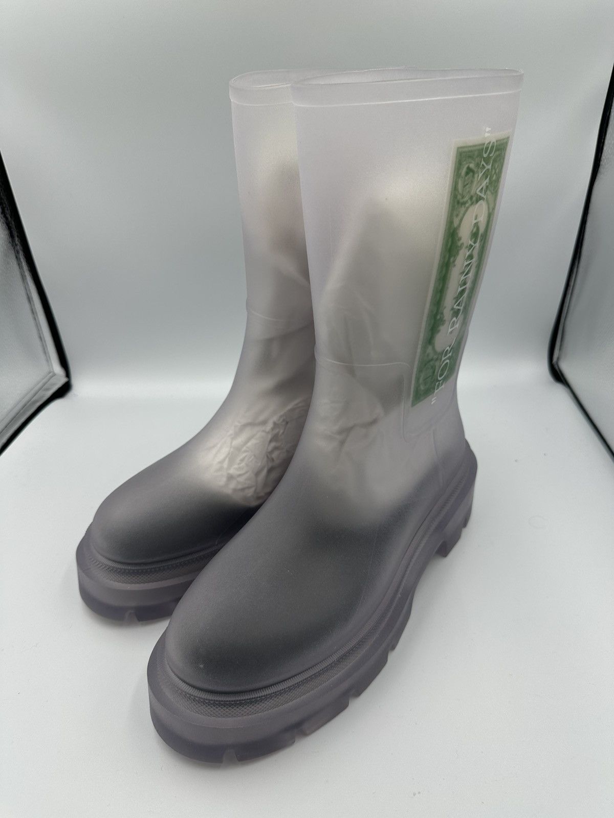 Off-White OFF-WHITE "Reboot Dollar" Rain Boots Transparent 45 US Size US 12 / EU 45 - 3 Thumbnail