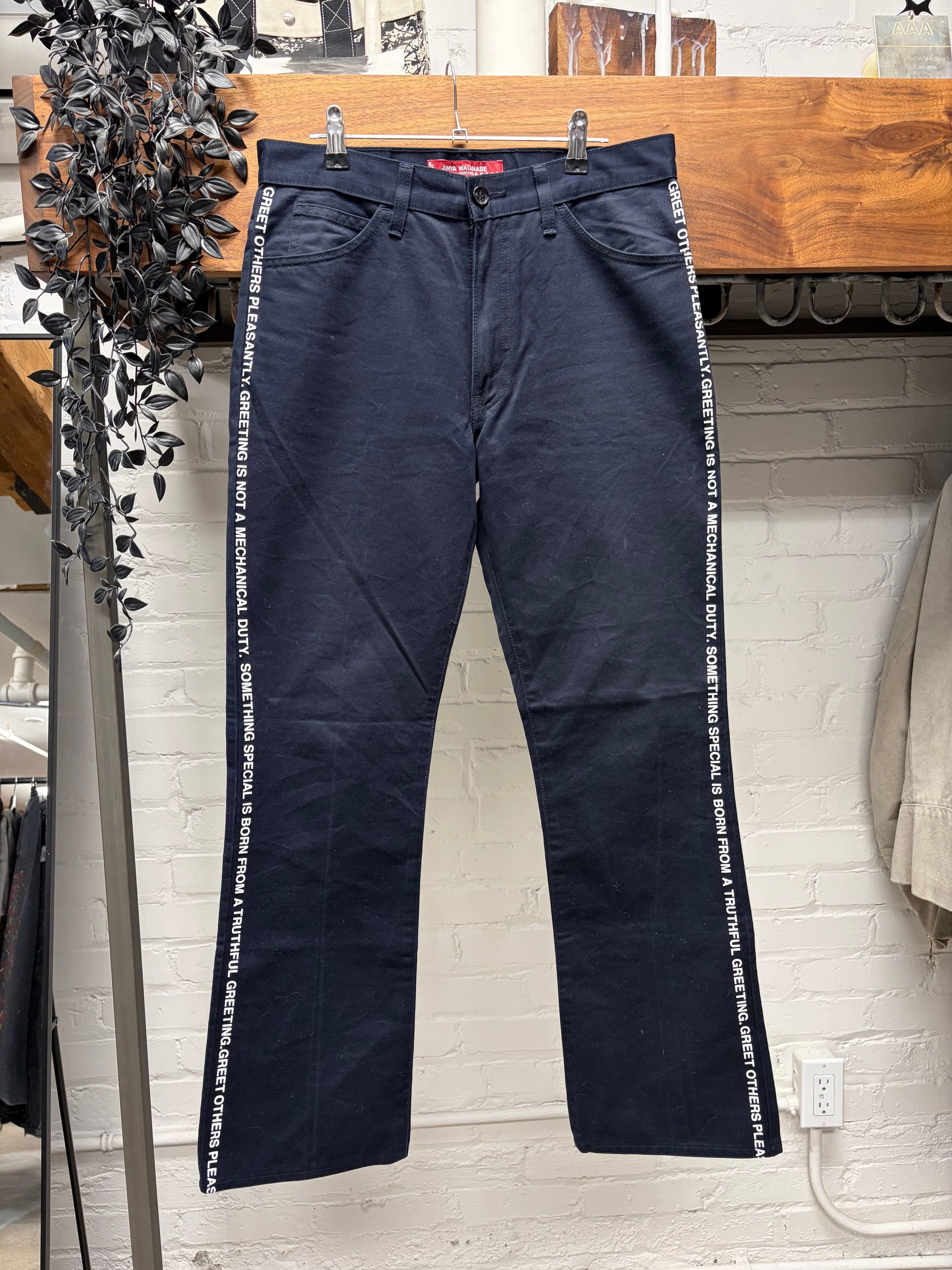 Junya Watanabe SS2002 Junya Watanabe x Levi’s ‘Poem’ Side Seam Flared Leg Pants Size US 30 / EU 46 - 1 Thumbnail