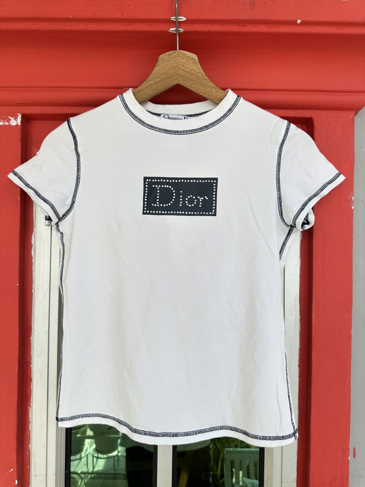 Christian Dior Monsieur Vintage Christian Dior Swarovski Tee Size M / US 6-8 / IT 42-44 - 1 Thumbnail