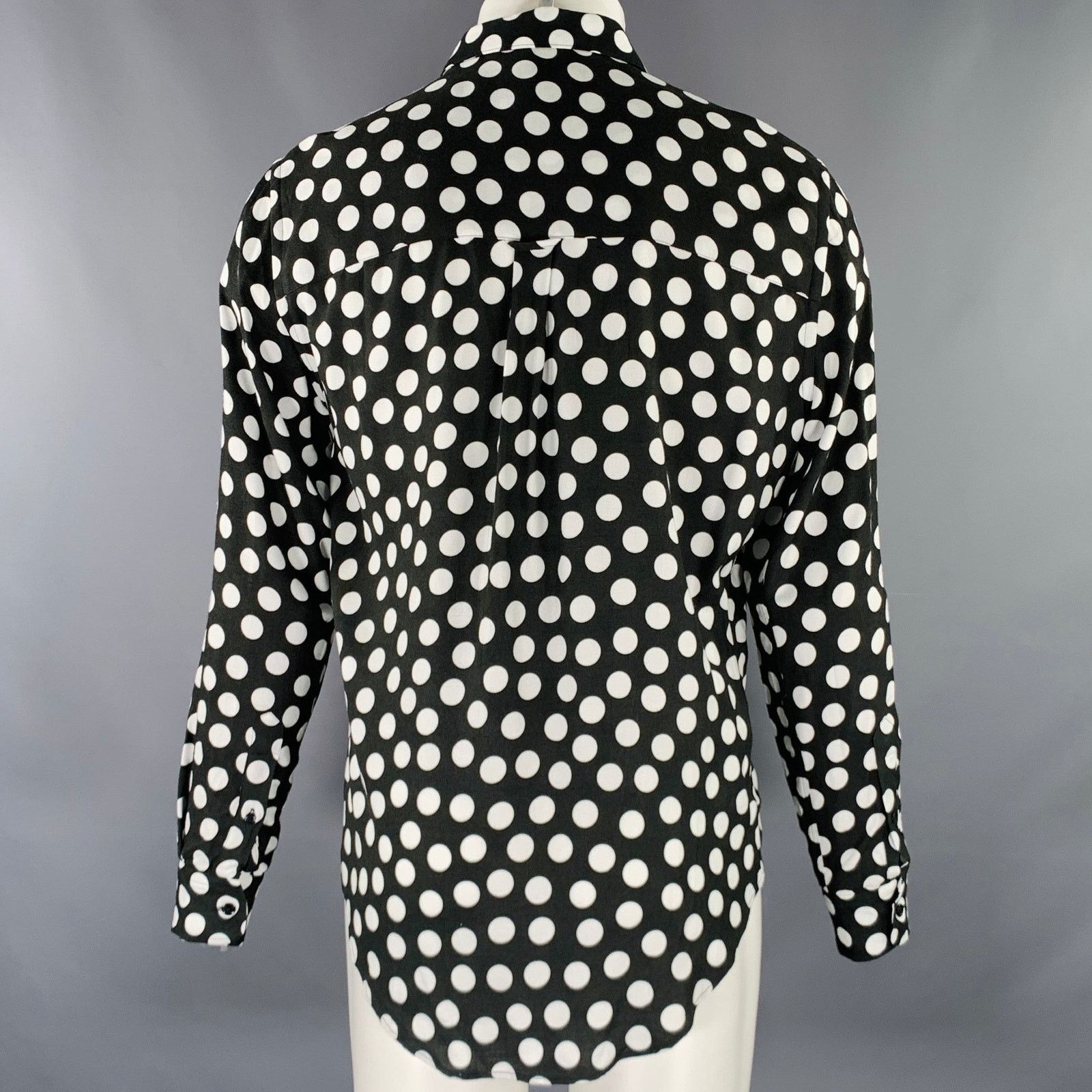 AMI AMI Black White Polka Dot Long Sleeve Shirt Size US S / EU 44-46 / 1 - 3 Thumbnail