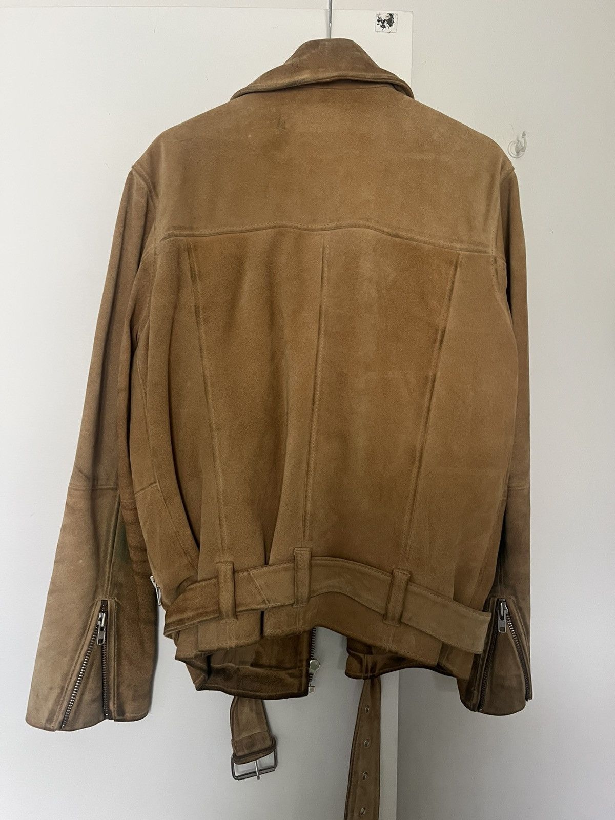 OAK Tan Suede Biker Jacket Size US M / EU 48-50 / 2 - 2 Thumbnail