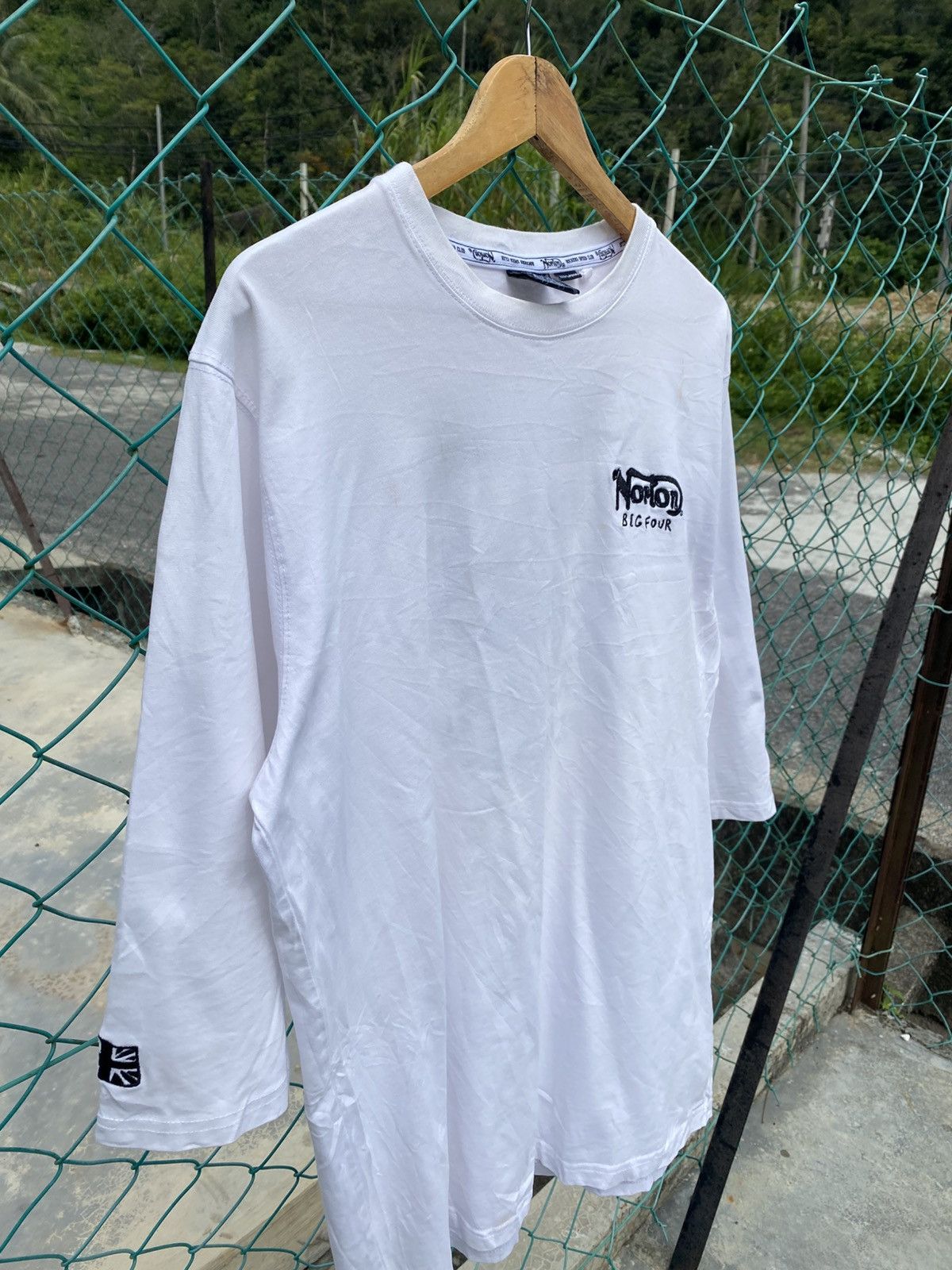 Norton Vintage Norton motorcycle embroidery spellout raglan tees Size US XL / EU 56 / 4 - 4 Thumbnail