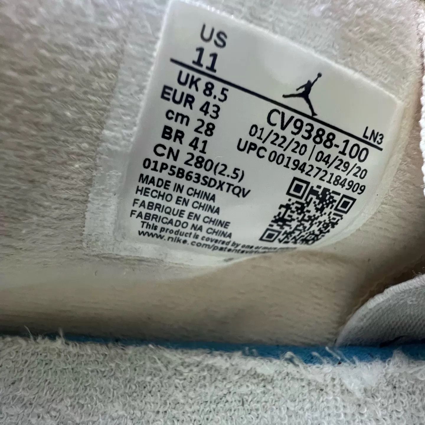 Nike Off-White x Air Jordan 4 White Sail Size 43 Size US 11 / EU 44 - 8 Thumbnail