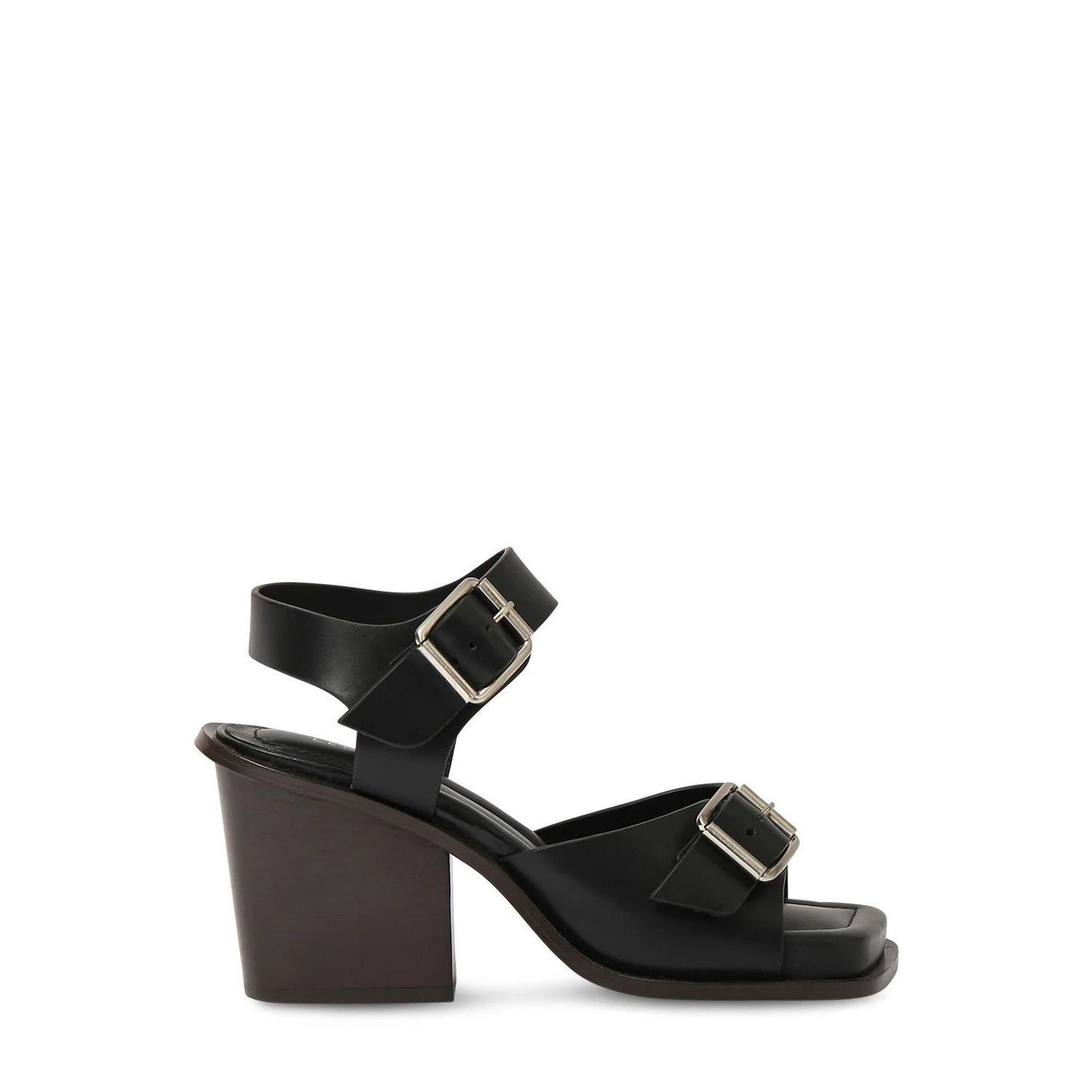 LEMAIRE $895 Black Leather 80mm Sandals New & Authentic (Wom
