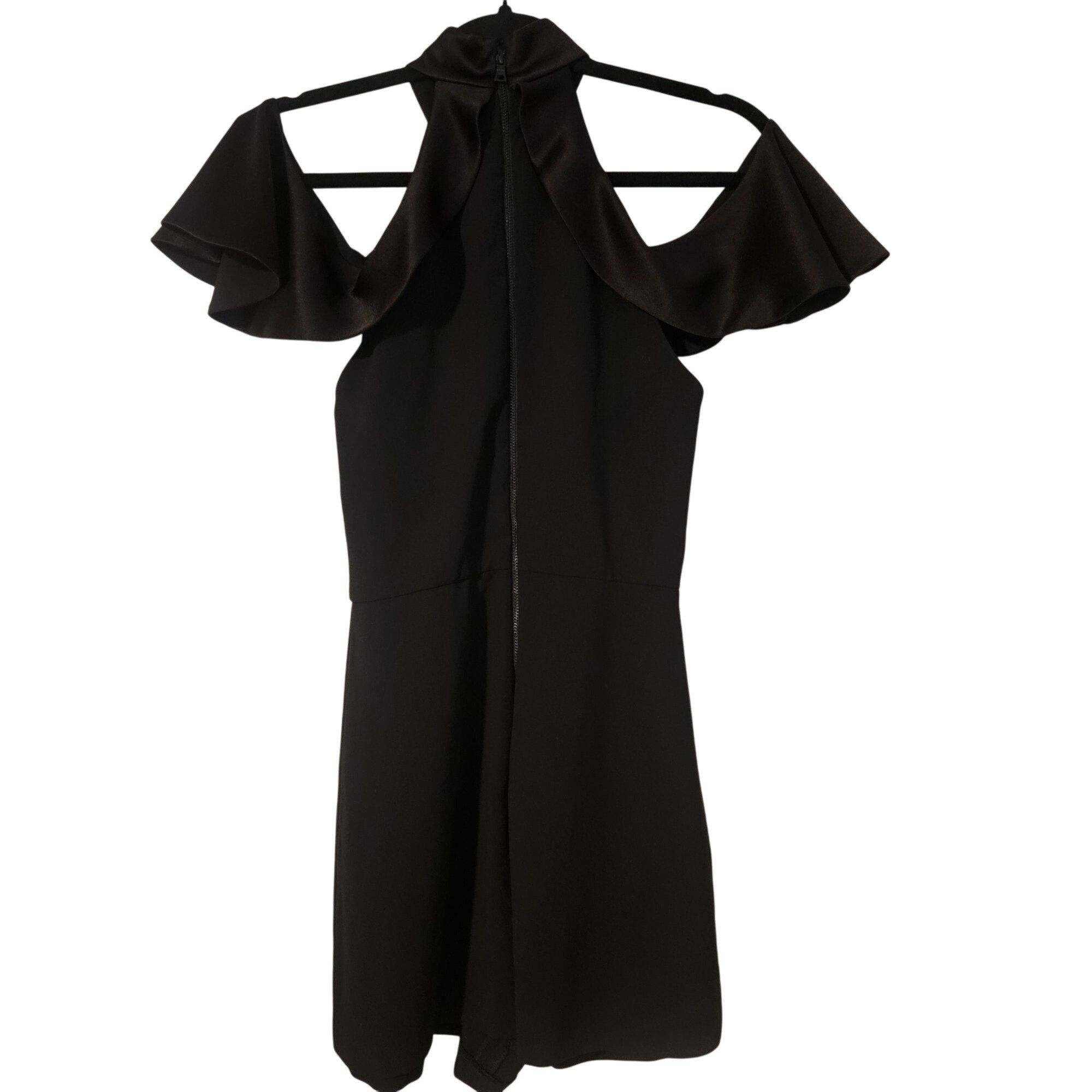 Alice + Olivia Alice + Olivia Roseline Women Black Cold Shoulder Romper 2 W Size XS / US 0-2 / IT 36-38 - 8 Thumbnail