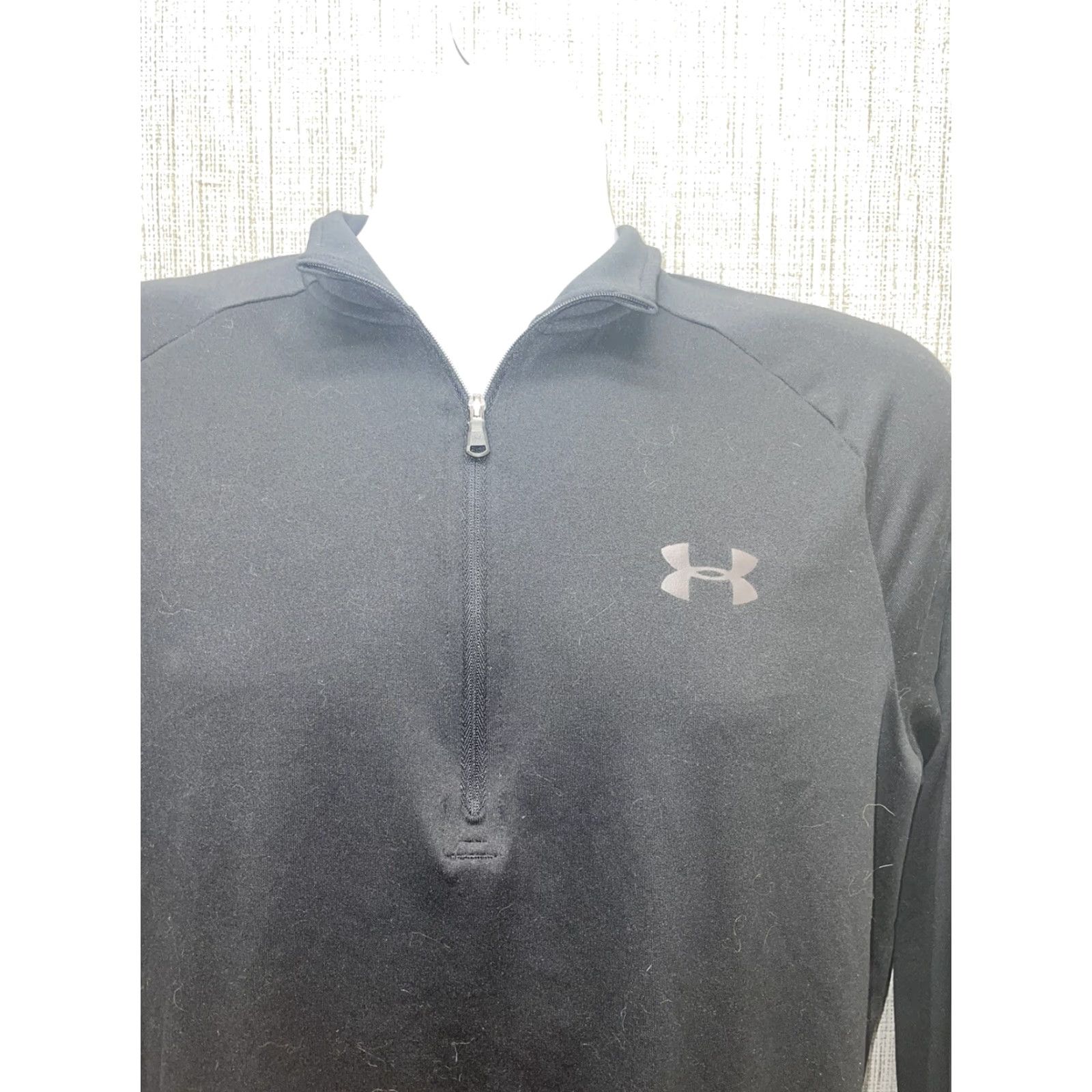 Under Armour Under Armour HeatGear Half Zip Pullover Shirt Mens M Black Athletic Size US M / EU 48-50 / 2 - 2 Thumbnail
