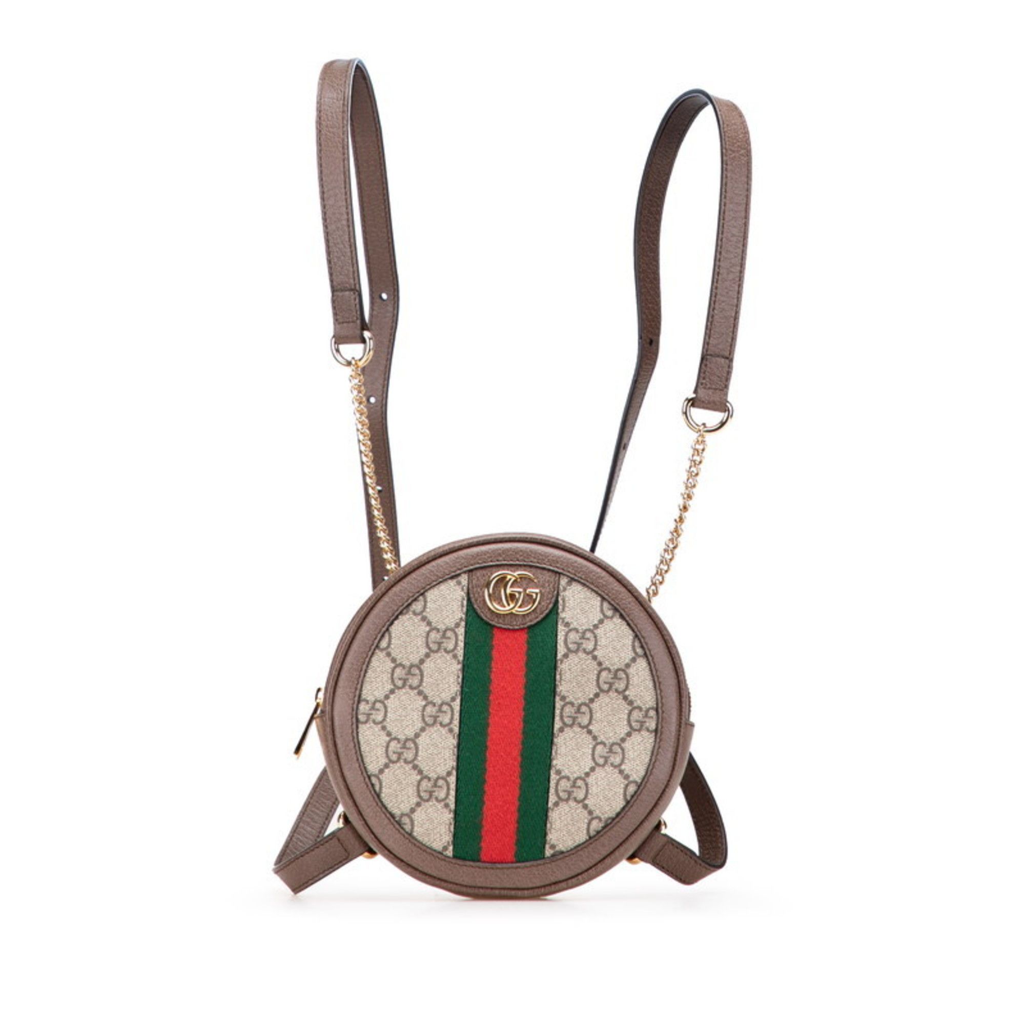 Gucci GUCCI Ophidia GG Supreme Small Backpack, Sherry Line 