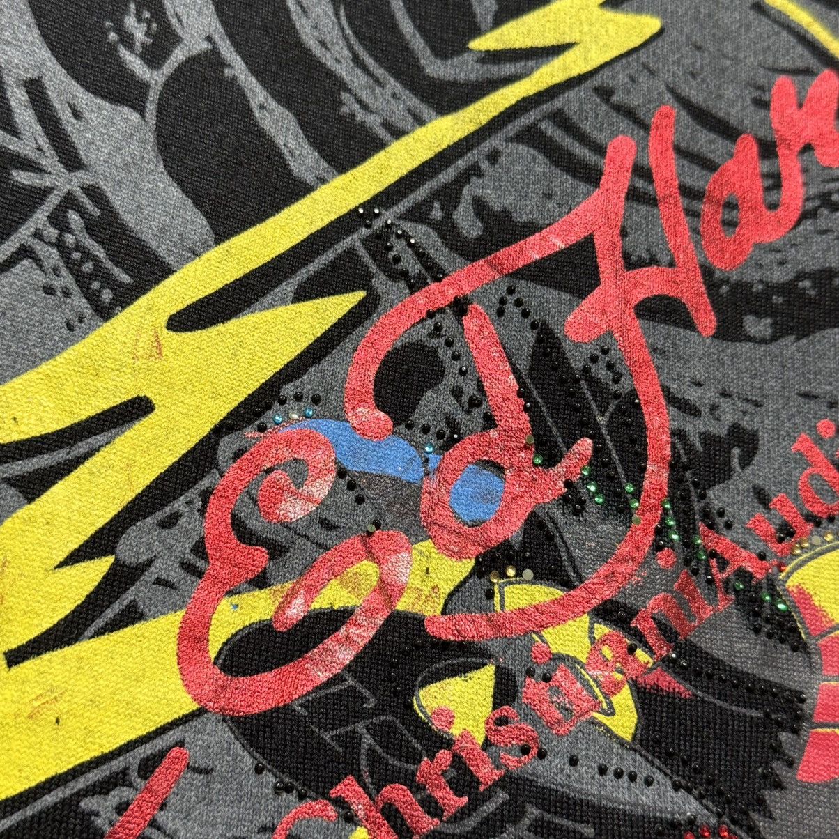 Ed Hardy 📌 Crazy Y2K Ed Hardy Rhinestones Full Print Longsleeve Size S / US 4 / IT 40 - 14 Thumbnail
