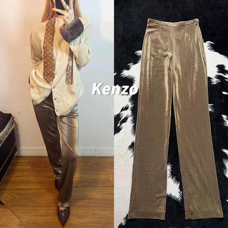 Kenzo Gold Shimmer Straight Pants - dmc
