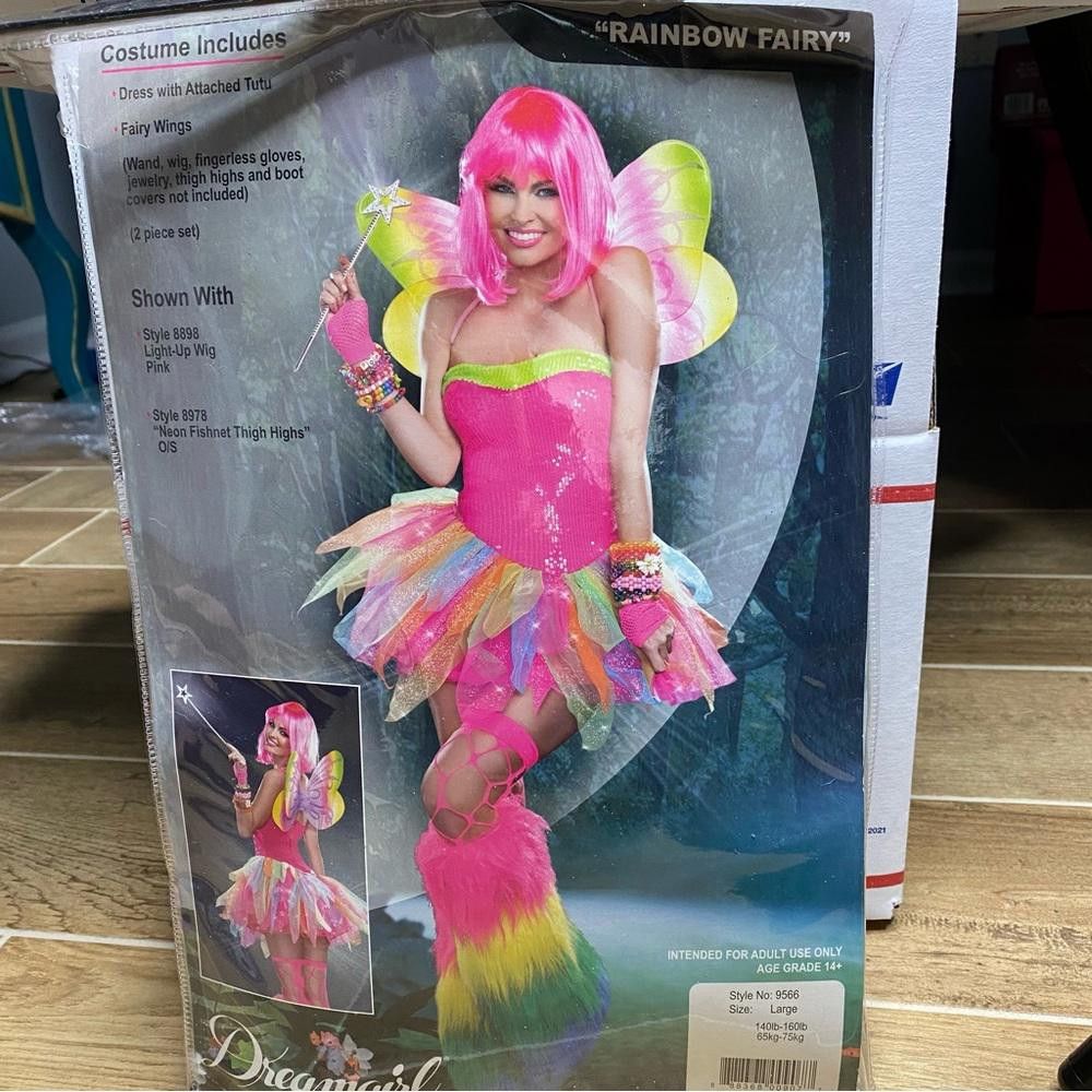 Designer Sparkling Fairy Costume with Wings Size ONE SIZE - 5 Thumbnail