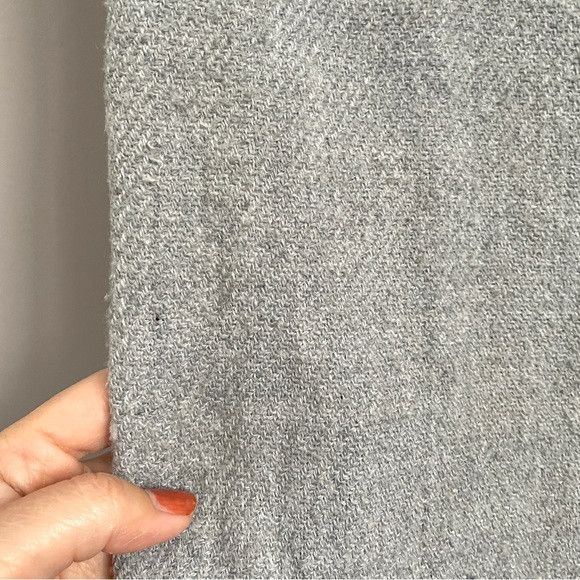 Acne Studios Acne Studios Gray Wool Oversized Fringed Scarf - Italy 🇮🇹 Size ONE SIZE - 4 Thumbnail