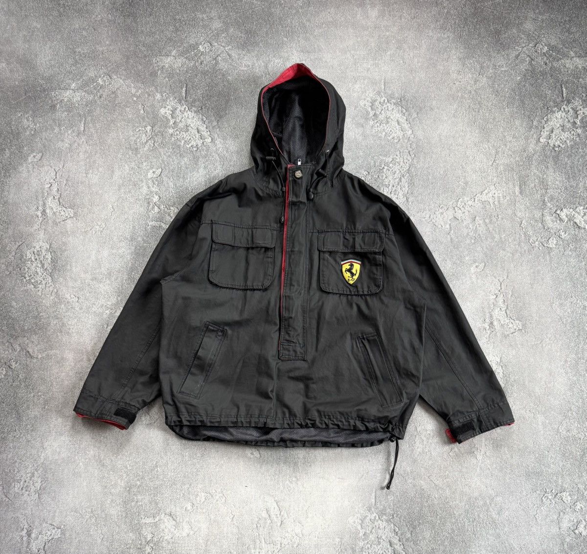 Ferrari Ferrari L/size waxed cotton vintage anorak jacket retro 90s Size US L / EU 52-54 / 3 - 10 Thumbnail