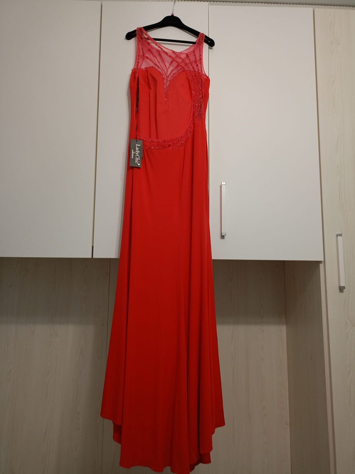 Other Dress with leg slit Coral Red size IT48 Size XL / US 12-14 / IT 48-50 - 3 Thumbnail