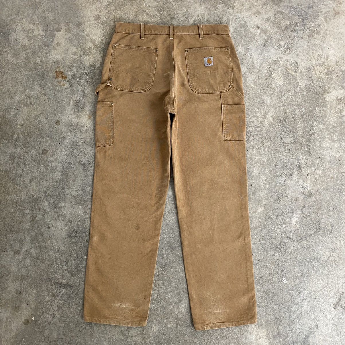 Carhartt VTG Carhartt Double Knee Faded Tan Dirty Carpenter Pants Size US 34 / EU 50 - 15 Thumbnail