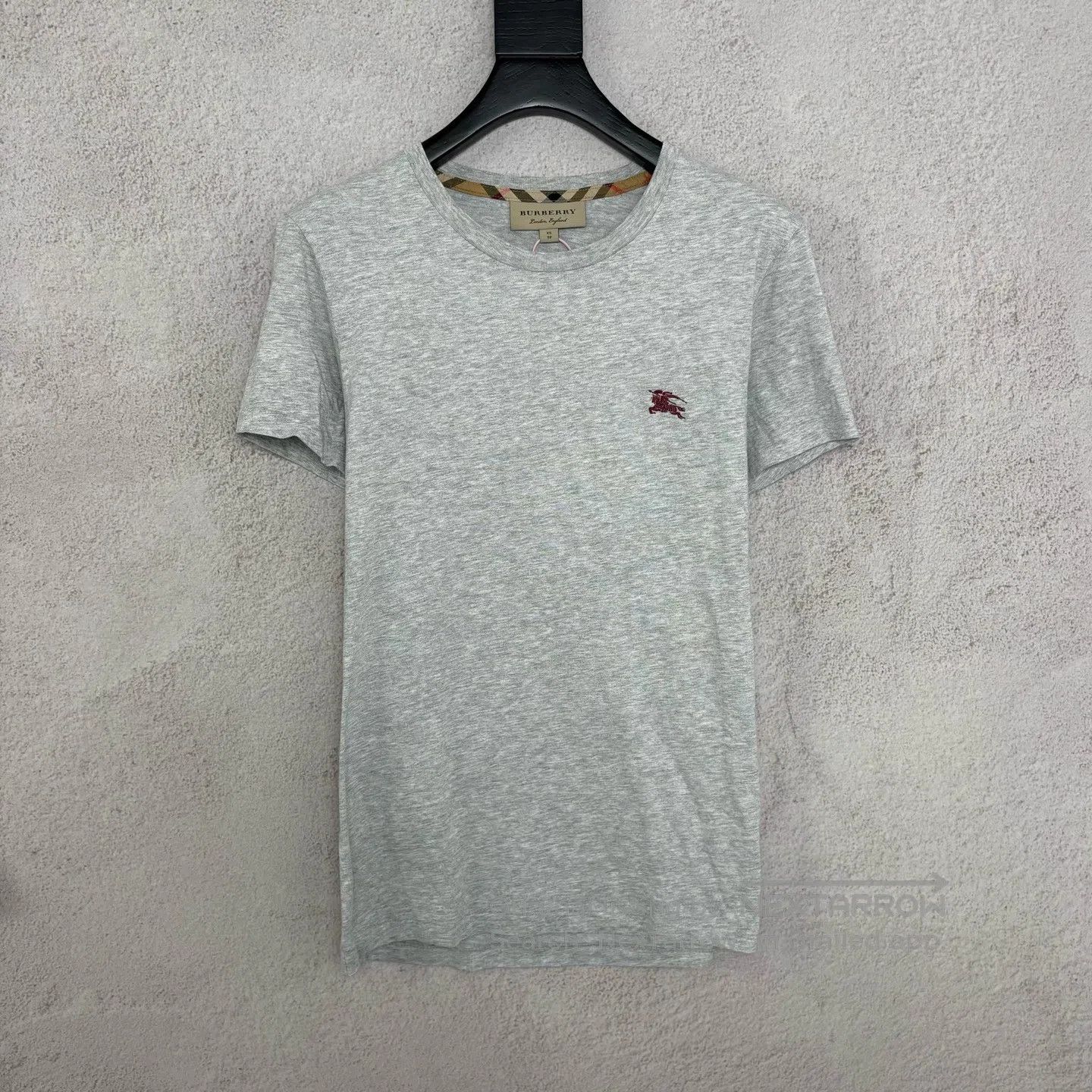 Other Burberry Gray Wine Red Battle Spurs Embroidered Short-Slee Size XS / US 0-2 / IT 36-38 - 1 Thumbnail