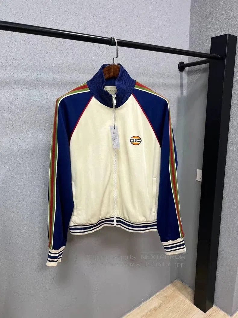 Gucci Varsity Jacket with Striped Sleeves.
