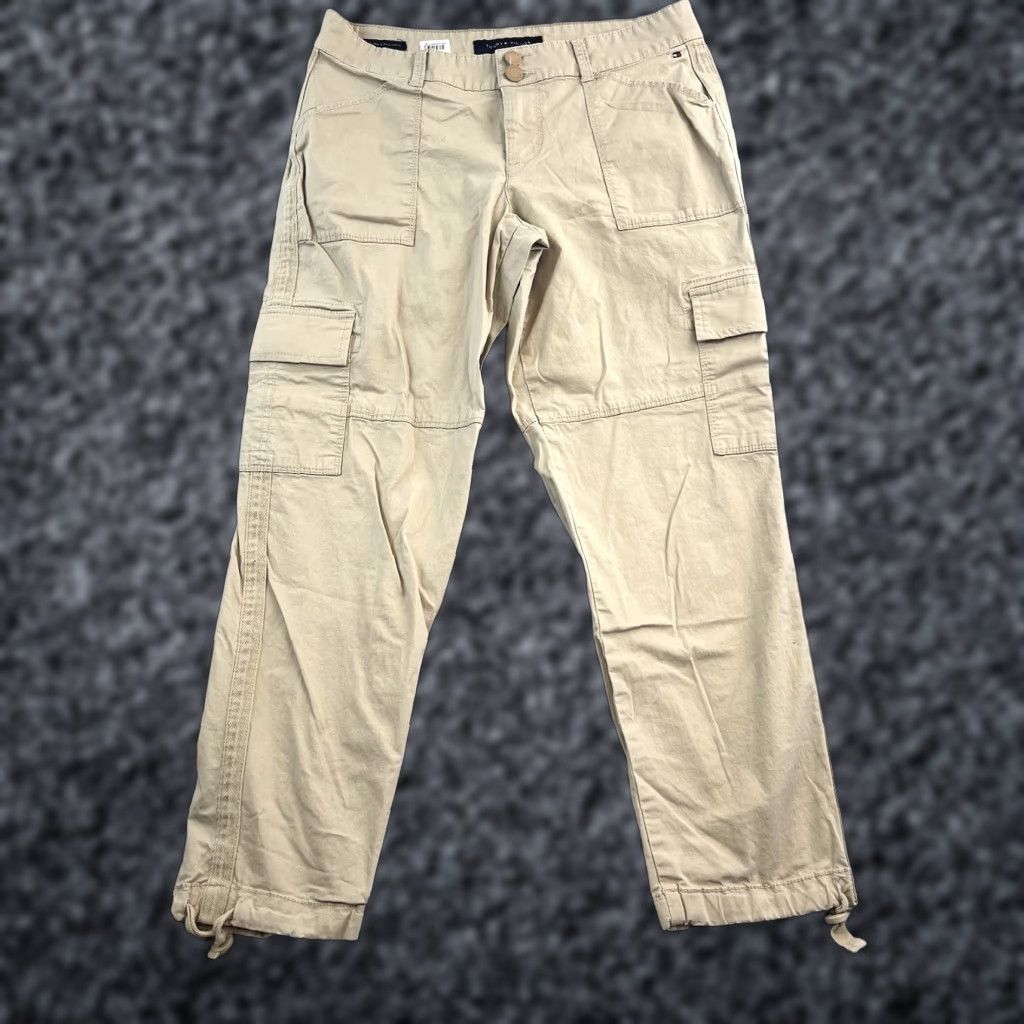 Tommy Hilfiger Tommy Hilfiger Pants Womens 4 Chelsea Cargo Beige Ankle Tie Casual Outdoors Size 27" / US 4 / IT 40 - 1 Thumbnail