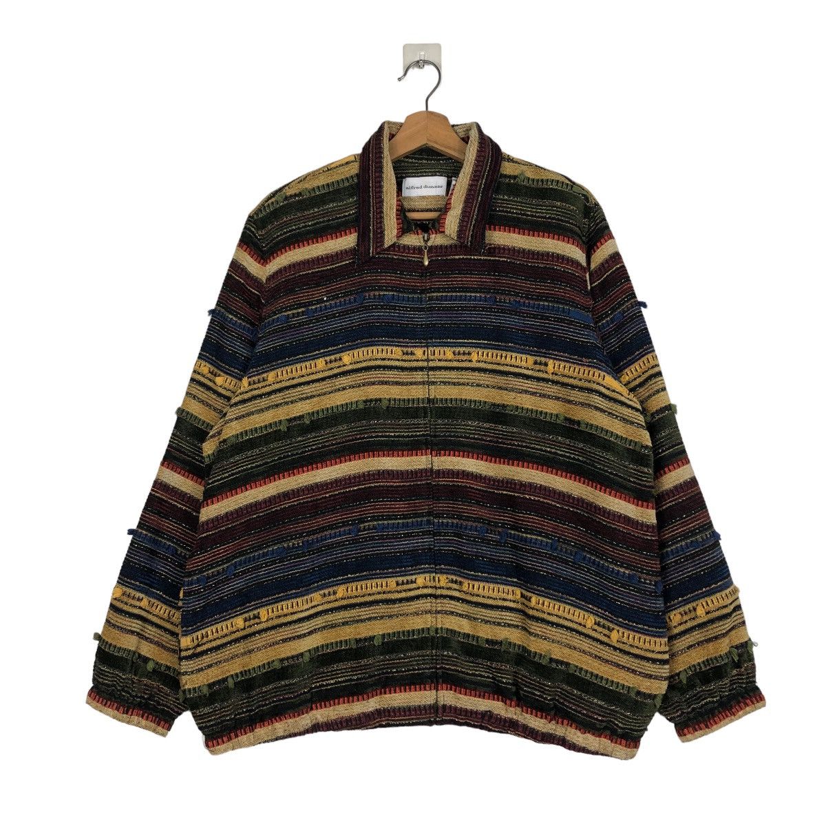 Vintage 📌VINTAGE HAND KNIT DESIGN ZIPPER ALFRED DUNNER ISSEY MIYAKE Size US M / EU 48-50 / 2 - 2 Thumbnail