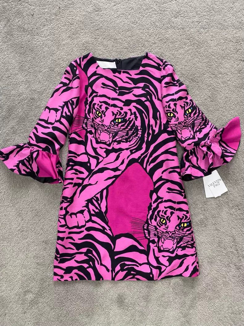 Valentino Valentino Tiger print dress Size M / US 6-8 / IT 42-44 - 2 Thumbnail