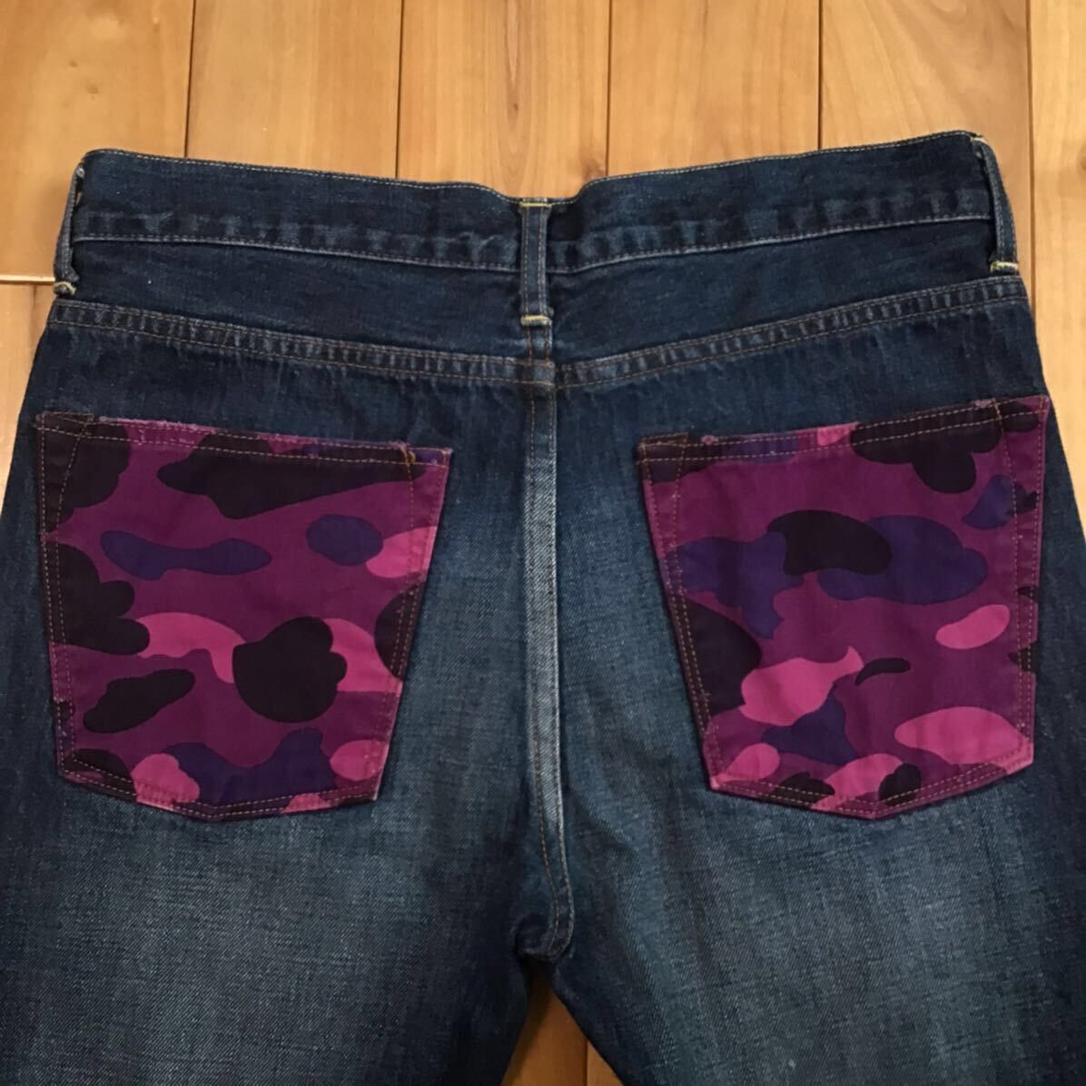 Bape BAPE TYPE5 Purple camo Damage Denim Pants ★size M Size US 32 / EU 48 - 4 Thumbnail