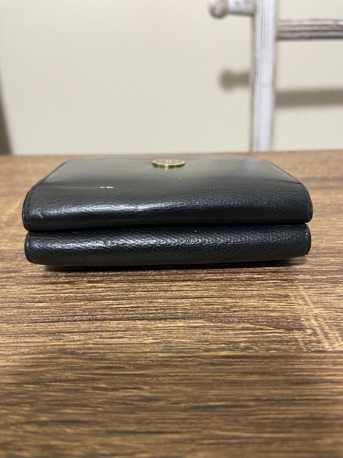 Chanel Chanel Cocobutton black leather compact trifold wallet Read* Size ONE SIZE - 5 Thumbnail