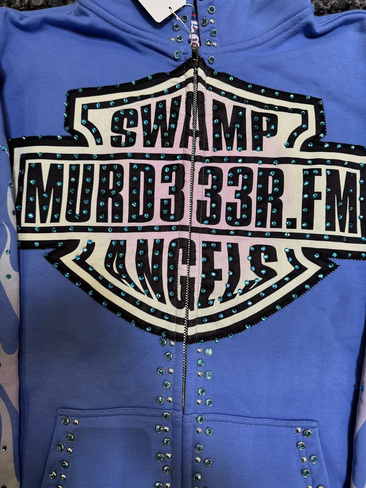 murd333r.fm New Murd333r.Fm Blue Chopp33r Zip Up Exclusive Size Large Size US L / EU 52-54 / 3 - 3 Thumbnail