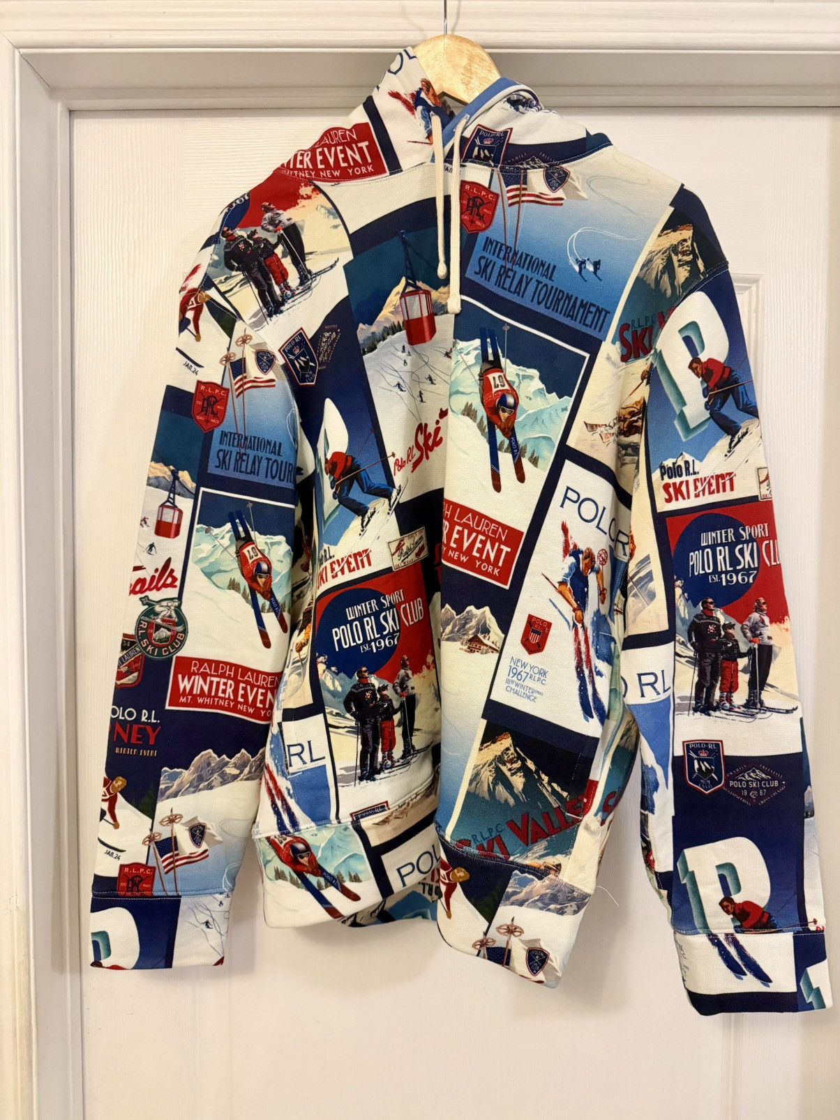 Polo Ralph Lauren Polo Ralph Lauren Ski-Patchwork Fleece Hoodie Medium Size US M / EU 48-50 / 2 - 4 Thumbnail