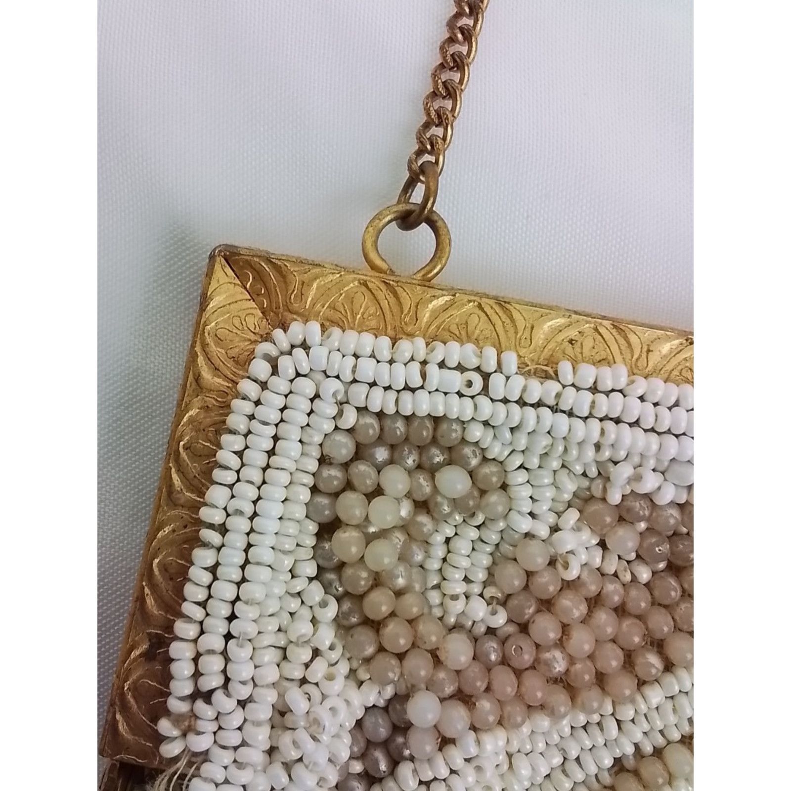 Longchamp Longchamps Beaded Purse/Handbag White and Gold Antique 1920s Size ONE SIZE - 7 Thumbnail