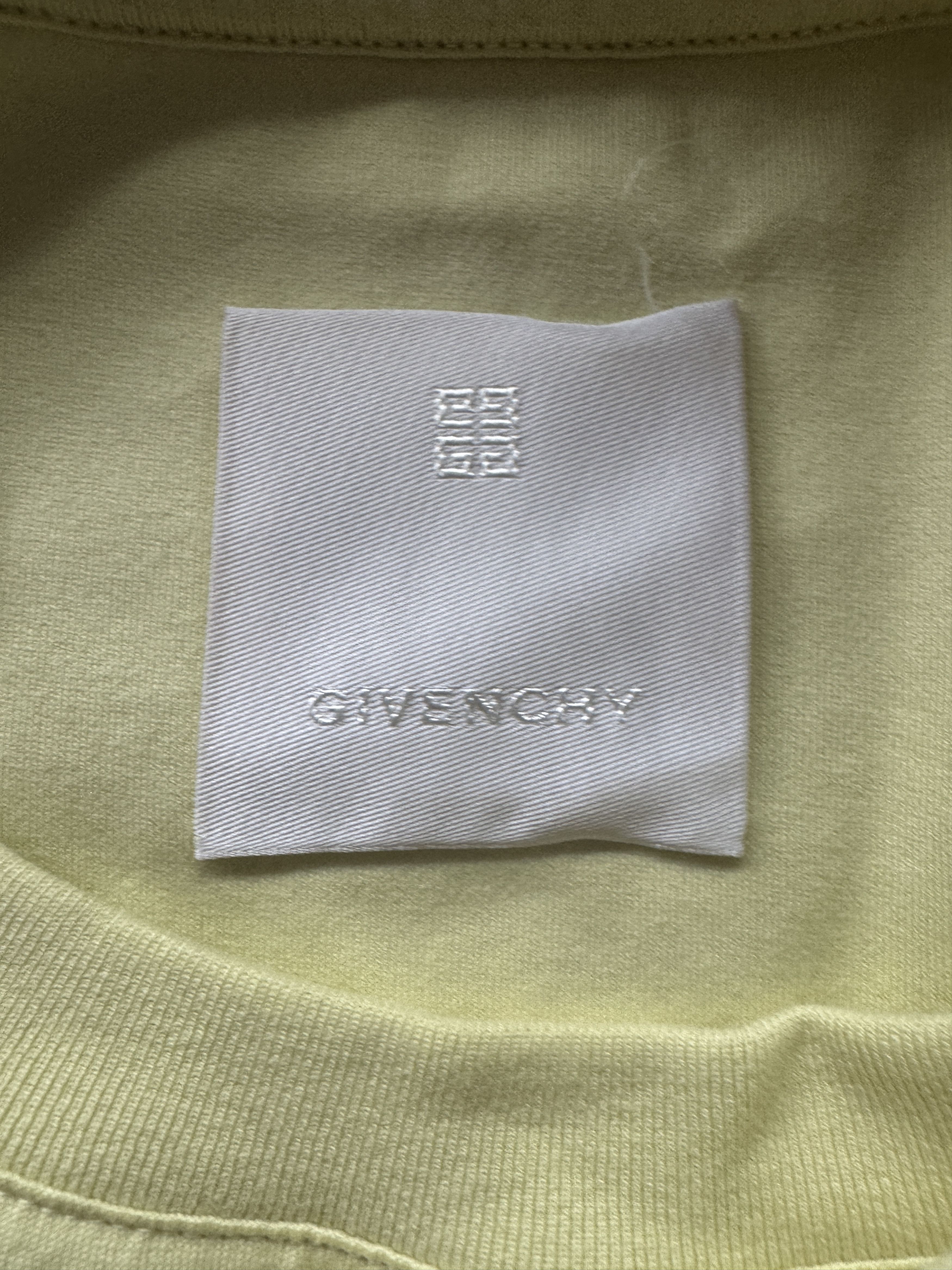 Givenchy Crystal Piercing Embellished Tee Lemonade Yellow Size US M / EU 48-50 / 2 - 11 Thumbnail