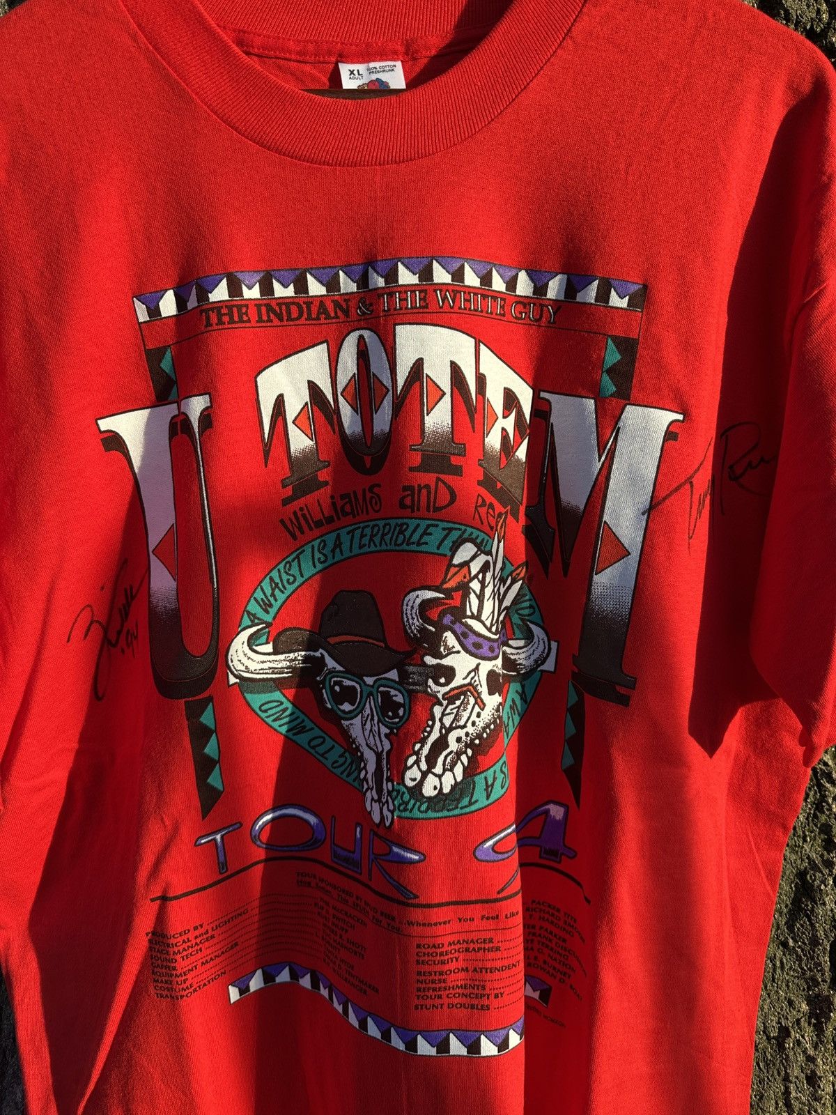 Fruit Of The Loom × Vintage Vintage William & Ree Signed Tour Graphic T Shirt Size US XL / EU 56 / 4 - 2 Thumbnail