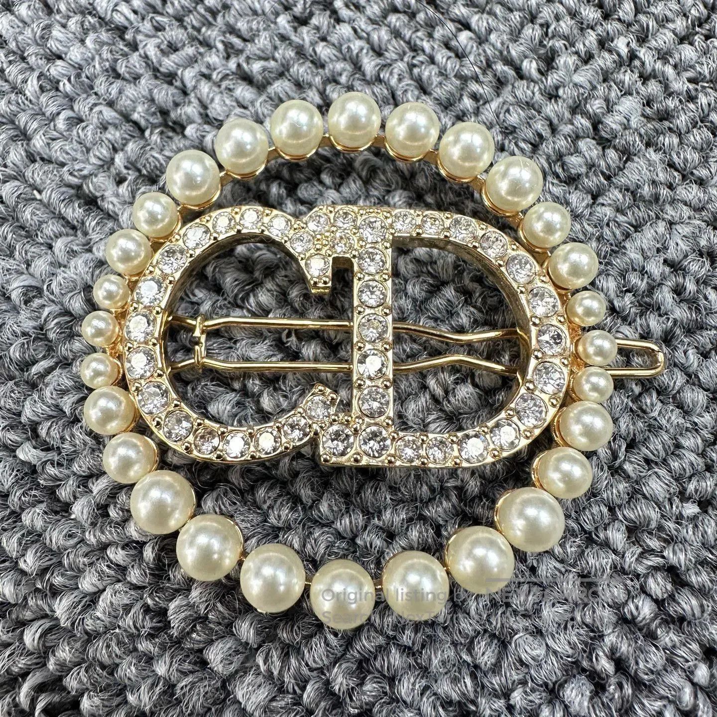 Dior Dior Pearl Diamond Brooch Hairpin. Size ONE SIZE - 2 Thumbnail
