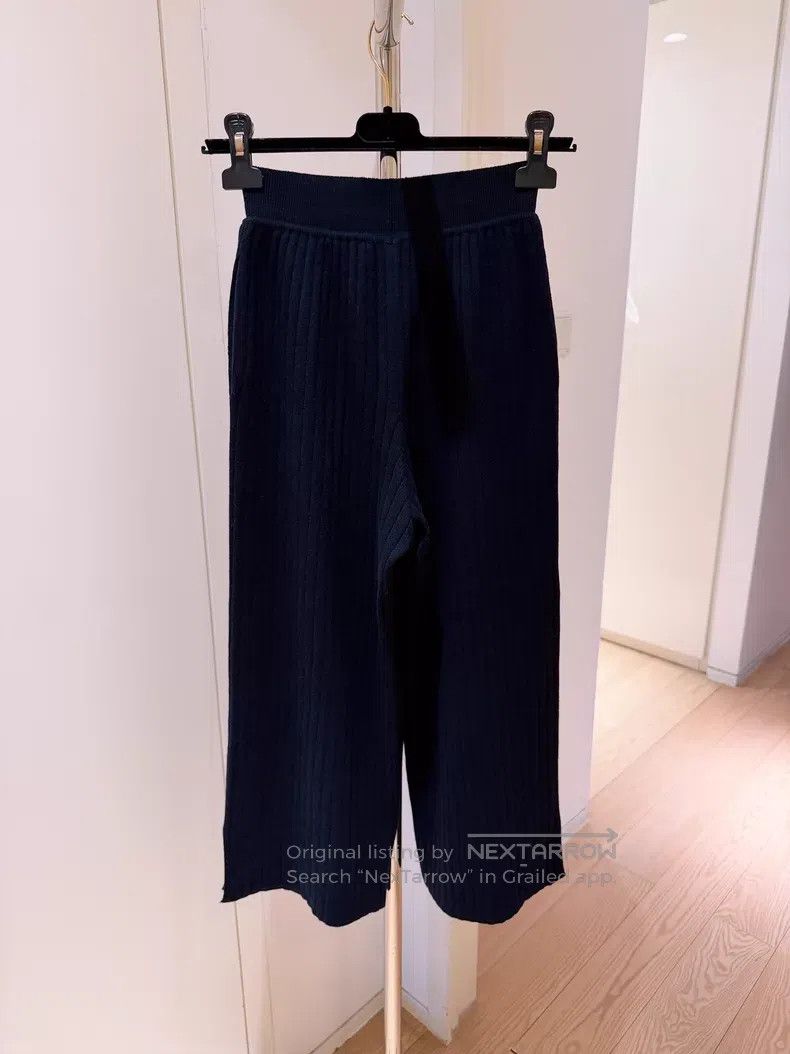 Loro Piana Loro Piana Navy Baby Cashmere Knit Cuffed Pants Size 25" / US 0 / IT 36 - 2 Thumbnail
