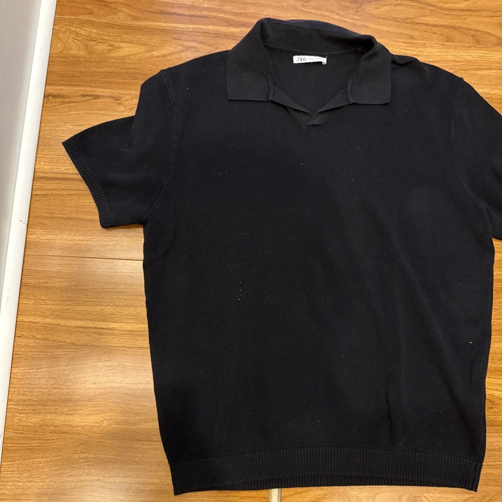 Zara Men’s Zara Size XL Black Polo Shirt Size US XL / EU 56 / 4 - 3 Thumbnail