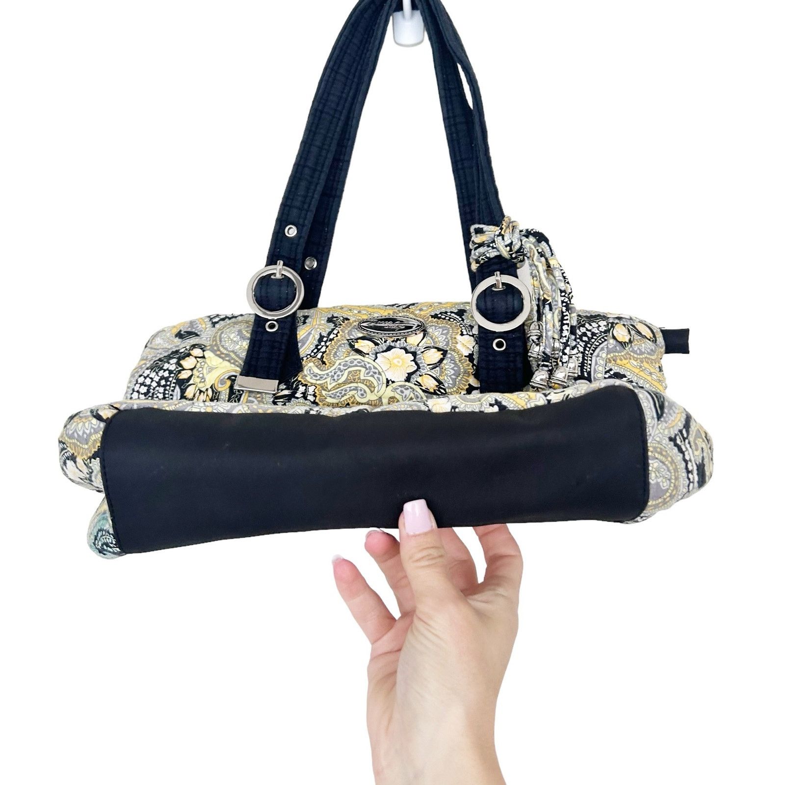 Other Donna Sharp Yellow Black Paisley Shoulder Bag Size ONE SIZE - 5 Thumbnail