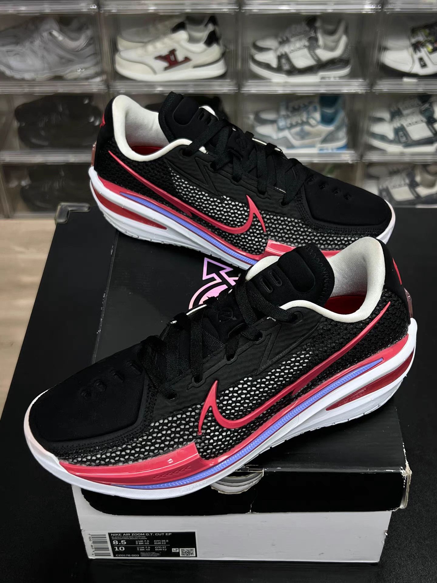 Nike NIKE Air Zoom GT Cut 1 Black/Fusion Red K15 Size US 9 / EU 42 - 1 Thumbnail